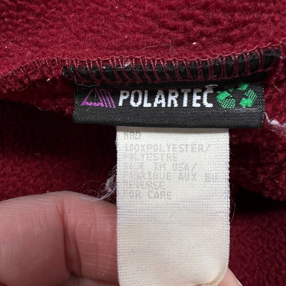 Woolrich Polartec Hooded Zip Up Jacket Coat Fleece Decorative Trim Womens Size L - Picture 10 of 16